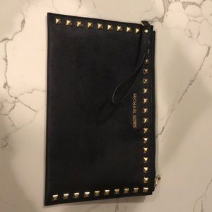 Michael Kors Studded Black Wristlet
